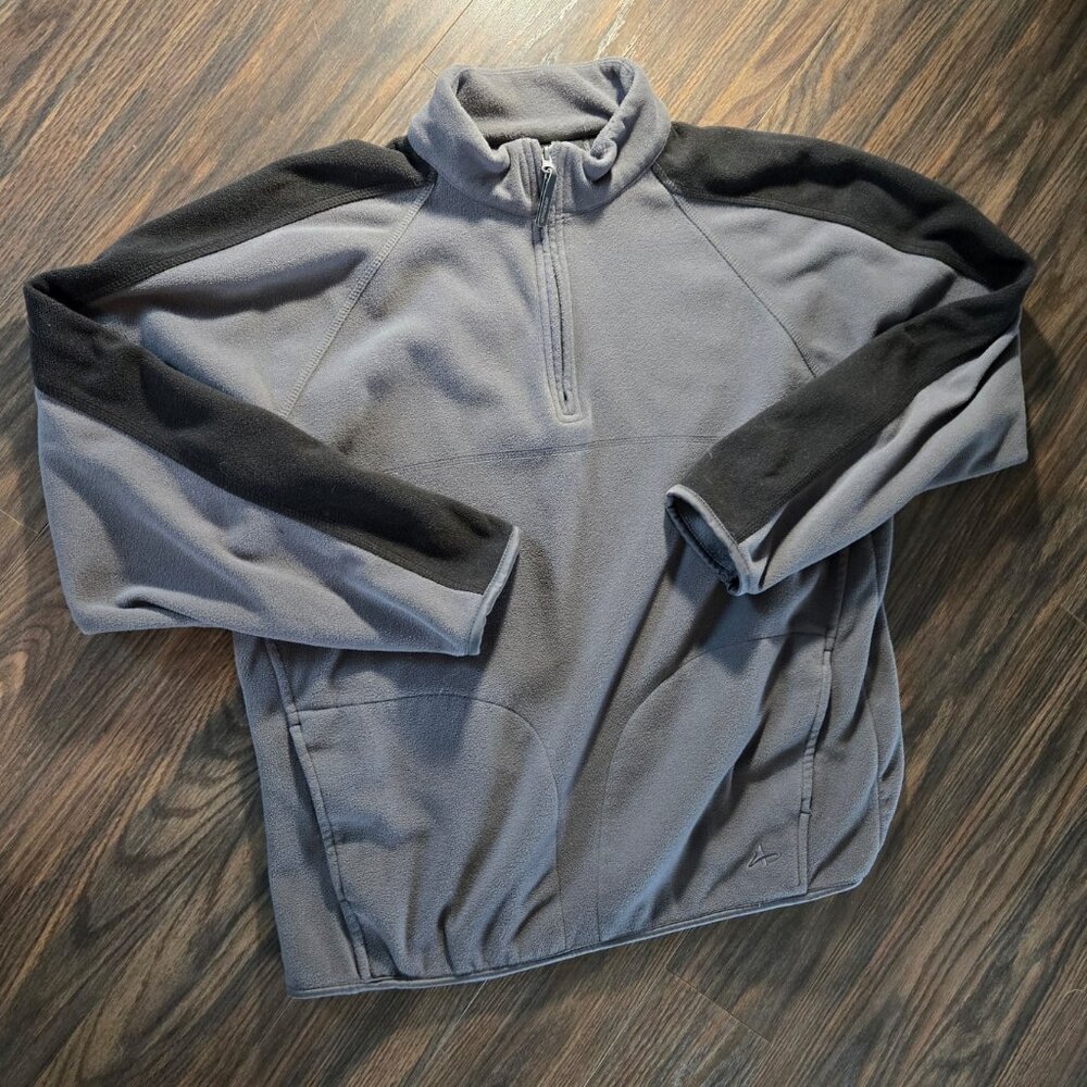ATHLETECH Men's Gray & Black Pullover Fleece Jacket SIZE LARGE